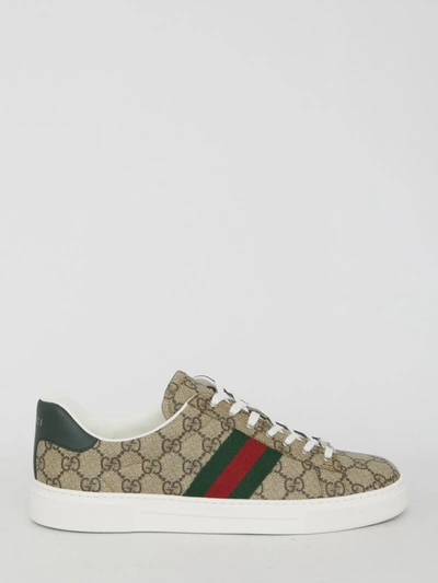 Shop Gucci Ace Sneakers In Beige