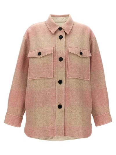 Shop Isabel Marant Étoile 'harveli' Overshirt In Pink