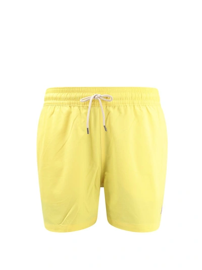 Shop Polo Ralph Lauren Swim Trunk In Yellow