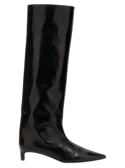 Shop Jil Sander Leather Boots Boots, Ankle Boots Black