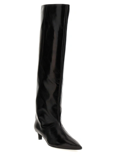 Shop Jil Sander Leather Boots Boots, Ankle Boots Black