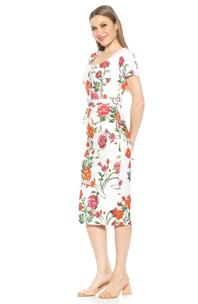 Shop Alexia Admor Vance Peplum Sheath Dress In Ivory Floral