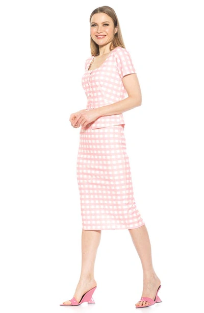 Shop Alexia Admor Vance Peplum Sheath Dress In Pink Plaid