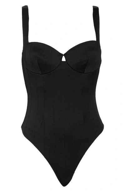 Shop Onia Vida High Leg One-piece Swimsuit In Black