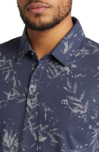 Shop Travis Mathew Travismathew The Riegel Short Sleeve Cotton Blend Button-up Shirt In Blue Nights