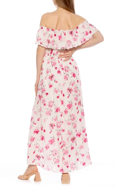 Shop Alexia Admor Katya Off The Shoulder Maxi Dress In Ivory Floral