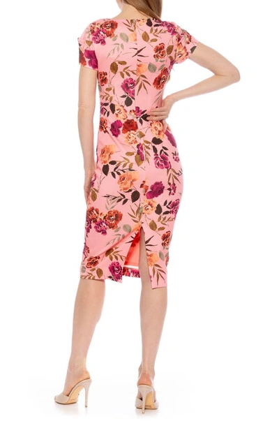 Shop Alexia Admor Crysta Stretch Sheath Dress In Pink Garden