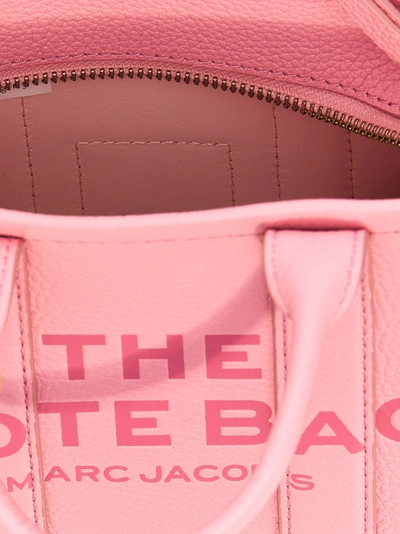 Shop Marc Jacobs The Leather Mini Tote Tote Bag Pink