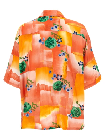 Shop Martine Rose Today Floral Coral Shirt, Blouse Multicolor