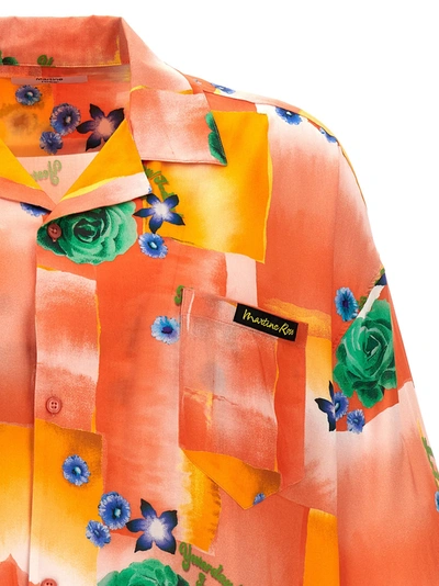 Shop Martine Rose Today Floral Coral Shirt, Blouse Multicolor
