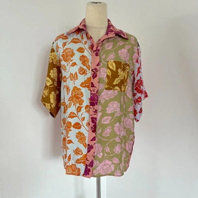 Pre-owned Zimmermann The Lovestruck Floral-print Silk-twill Shirt