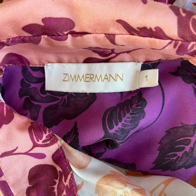 Pre-owned Zimmermann The Lovestruck Floral-print Silk-twill Shirt