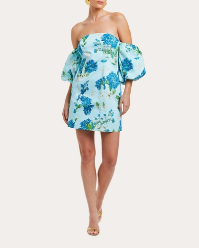 Shop Mestiza Women's Arlowe Off-shoulder Mini Dress In Blue