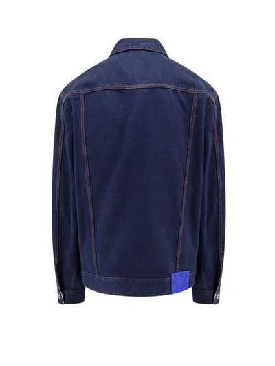 Burberry Men Denim Jacket In Blue