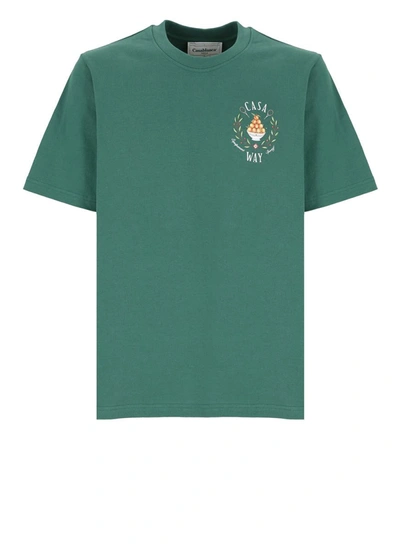 Shop Casablanca T-shirts And Polos Green