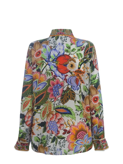 Shop Etro Shirt  "bouquet" In Multicolour