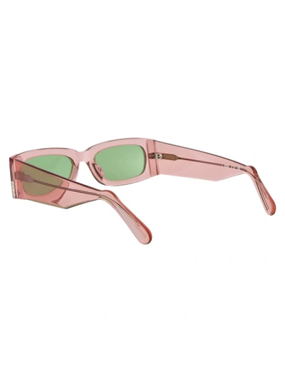 Shop Gcds Sunglasses In 72n Rosa Luc/verde