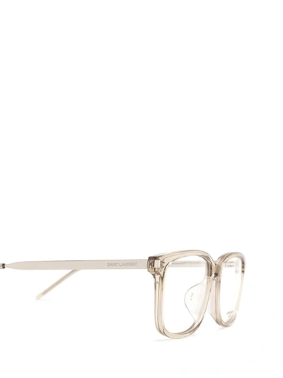 Shop Saint Laurent Eyewear Eyeglasses In Beige
