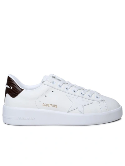 Shop Golden Goose 'pure New' White Leather Sneakers