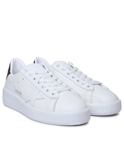 Shop Golden Goose 'pure New' White Leather Sneakers