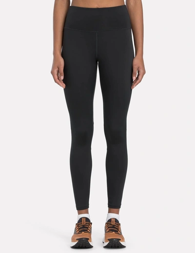Reebok Black Nylon Leggings In Black
