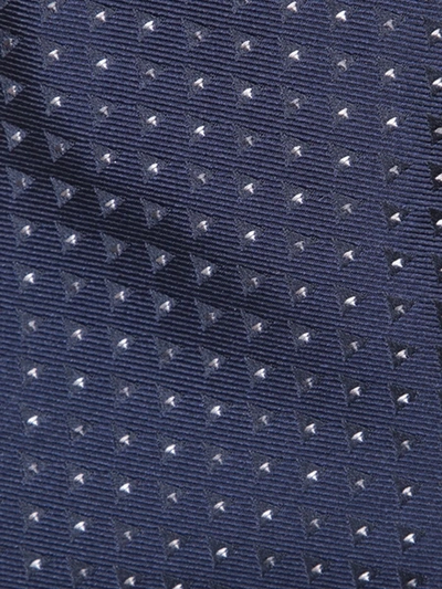 Shop Brunello Cucinelli Silk Dotted Tie In Blue