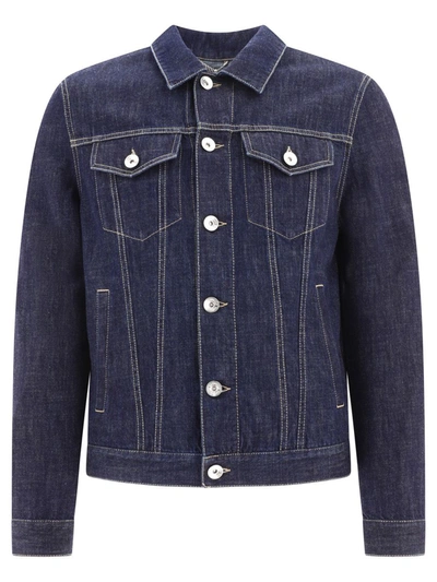 Shop Brunello Cucinelli Four-pocket Jacket In Lightweight Denim In Blue