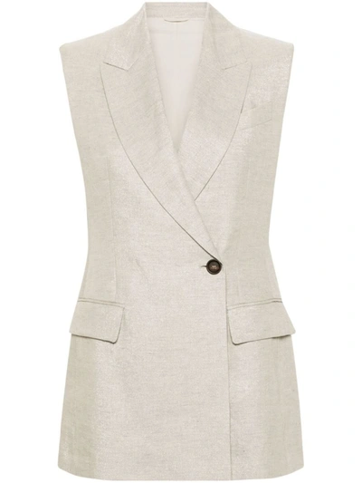Shop Brunello Cucinelli Vest Clothing In Grey