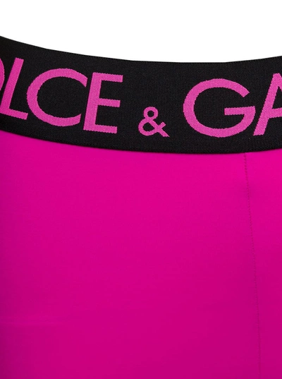 Shop Dolce & Gabbana Trousers In Fuchsia