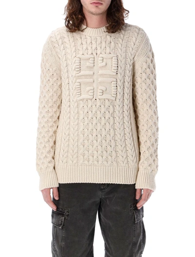 Shop Givenchy 4g Knit Sweater In White