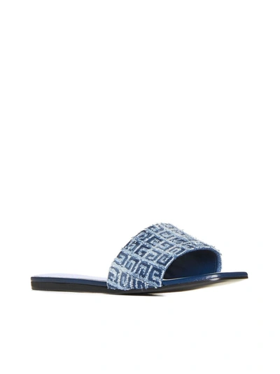 Shop Givenchy '4g' Sandals In Blue