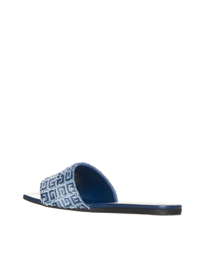 Shop Givenchy '4g' Sandals In Blue