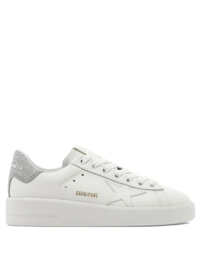 Shop Golden Goose Purestar Leather Sneakers In White