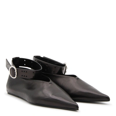 Shop Jil Sander Flat Shoes Black