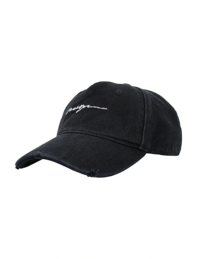 Msgm Logo Baseball Cap In Black