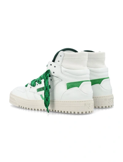 Shop Off-white 3.0 Off Court High Top Sneakers In White Green