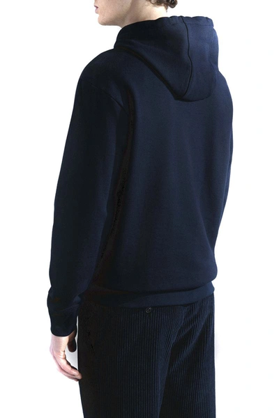 Paul & Shark Shark-print Cotton Hoodie In Multi