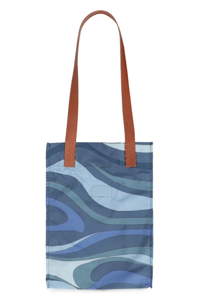 Shop Pucci Printed Tote Bag In Blue