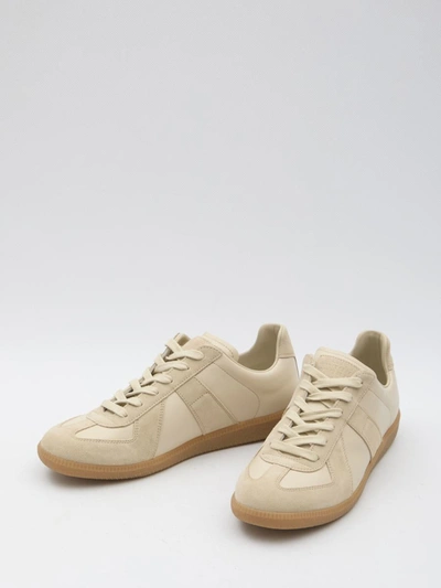 Shop Maison Margiela Replica Sneakers In Beige