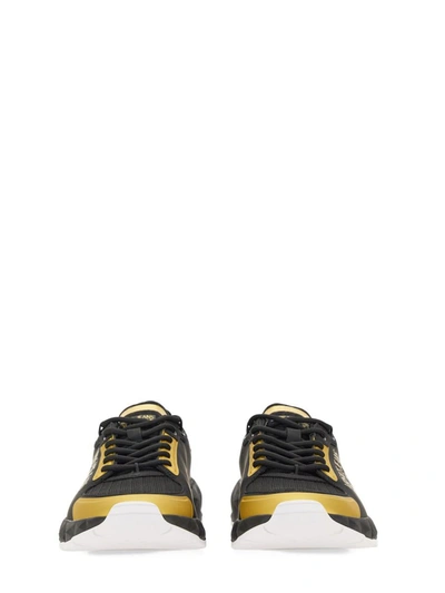 Shop Versace Jeans Couture Sneaker With Logo In Black
