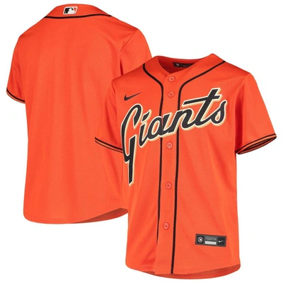 Shop Nike Youth  Orange San Francisco Giants Alternate Replica Jersey