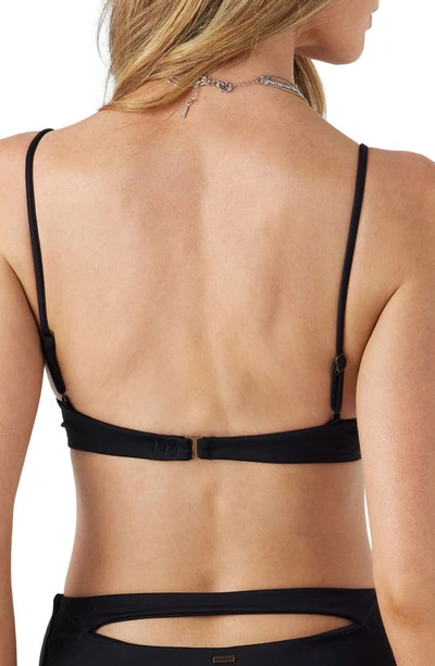 Shop O'neill Saltwater Pismo Solids Bikini Top In Black