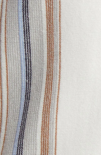 Rails Silas Stripe Knit Cotton Blend Camp Shirt In White Multi