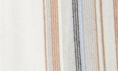 Rails Silas Stripe Knit Cotton Blend Camp Shirt In White Multi