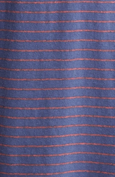 Shop Rails Napoli Stripe Hemp & Organic Cotton Polo In Blue Rose Stripe