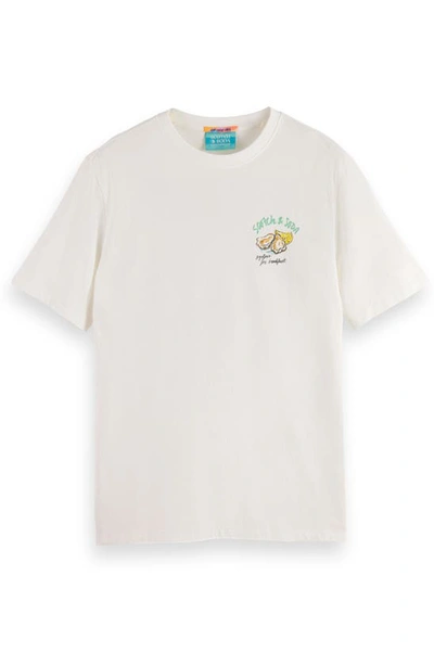 Shop Scotch & Soda Front & Back Graphic T-shirt In White Traditional