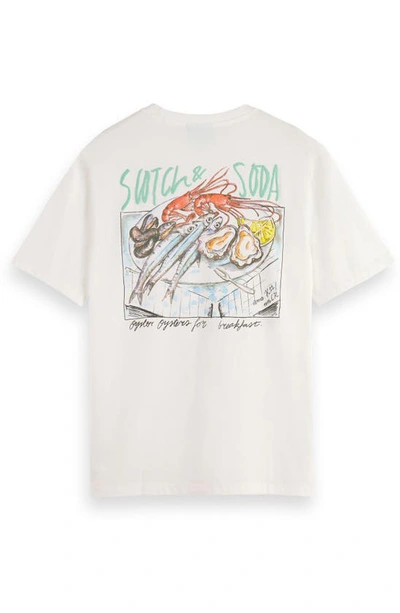 Shop Scotch & Soda Front & Back Graphic T-shirt In White Traditional