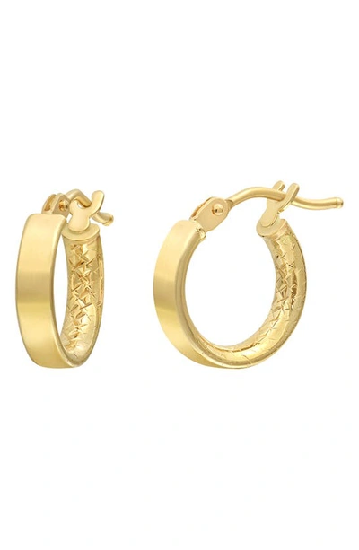 Shop Bony Levy 14k Gold Flat Hoop Earrings In 14k Yellow Gold