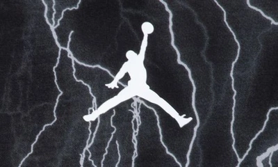 Shop Jordan Kids' Lightning Print T-shirt In Dark Smoke Grey