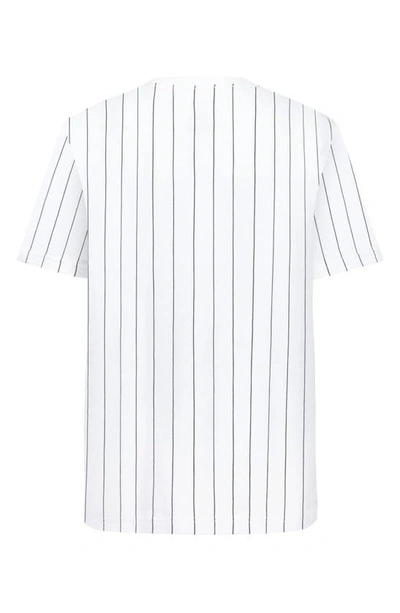 Shop Jordan Kids' Pinstripe Jersey T-shirt In White